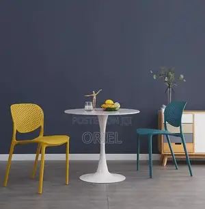 Home Chairs; Scandinavian Inspired Plastic Dining Chair