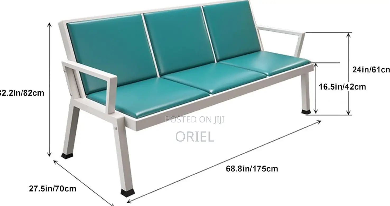 Office Benches; Triple Seat Office Reception Waiting Chair