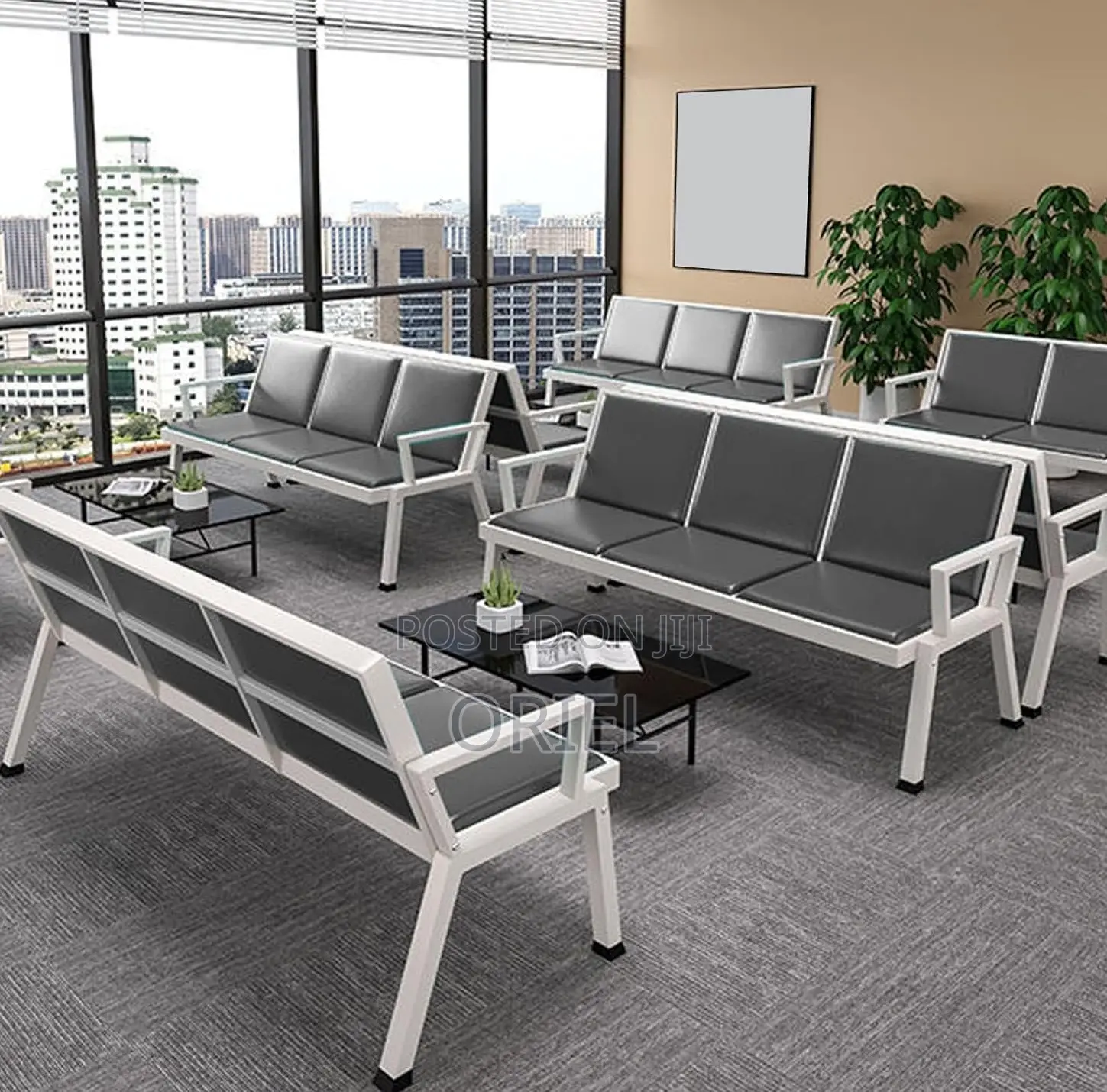 Office Benches; Triple Seat Office Reception Waiting Chair