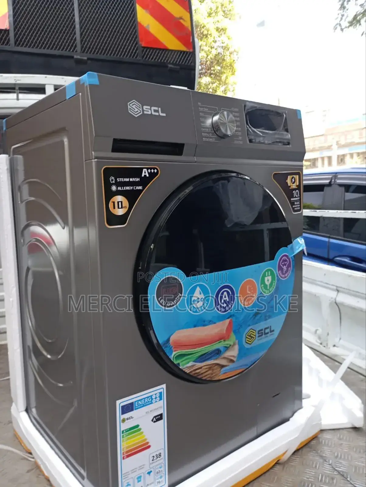 SCL 10kg Washing Machine, Silver – Model SCL-Wf1014tisg