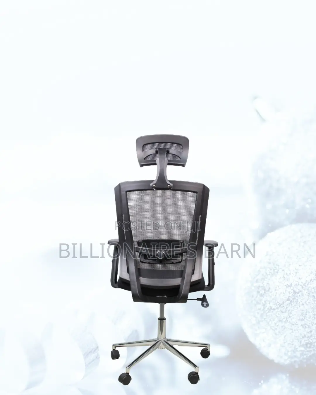 Black Ergonomic Mesh Chair |Smooth Rolling Comfort for Busy Workdays |