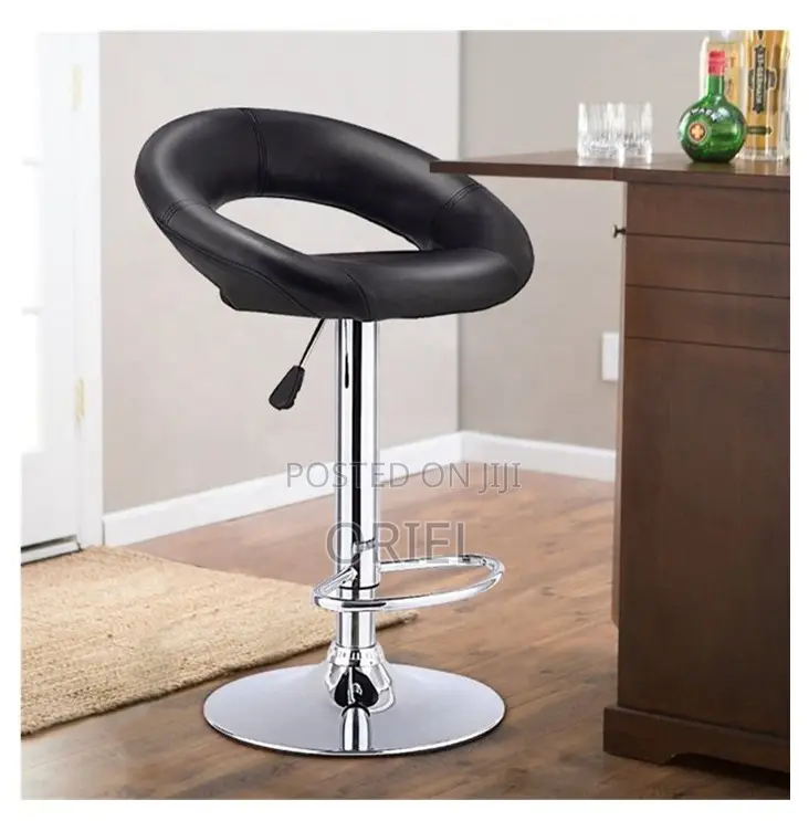 Home Chairs; Padded Leather Adjustable Counter Height Stool