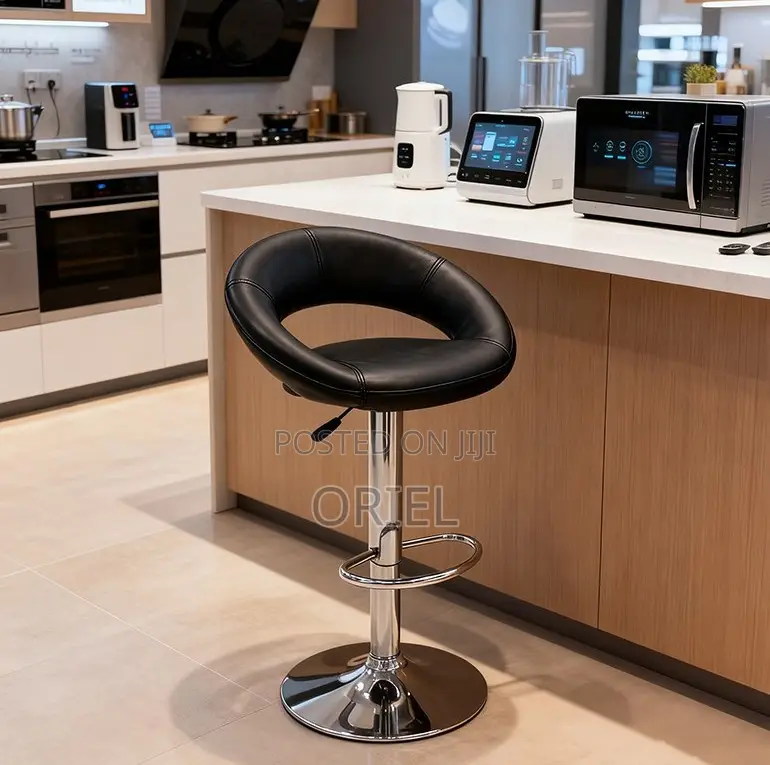 Home Chairs; Padded Leather Adjustable Counter Height Stool