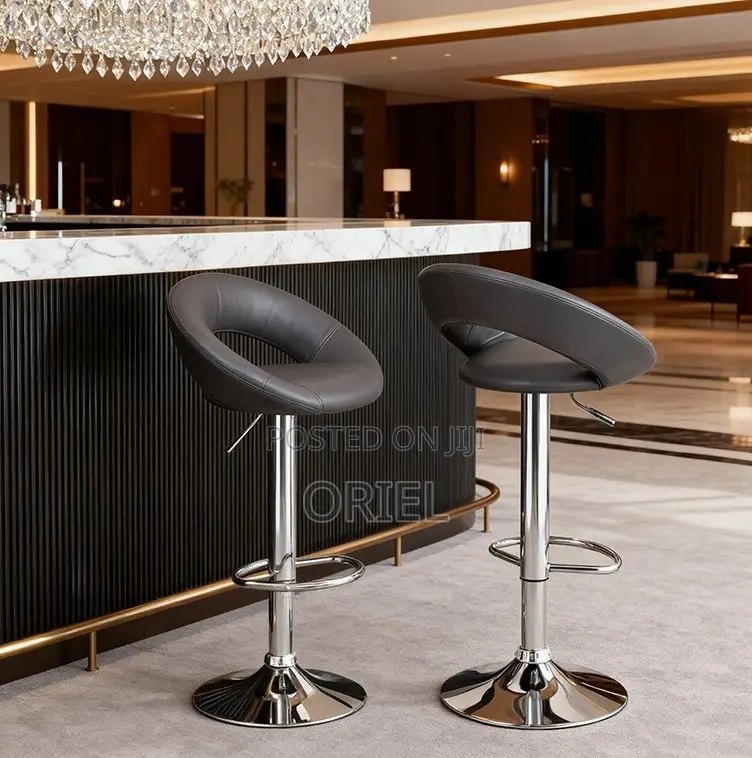 Home Chairs; Padded Leather Adjustable Counter Height Stool