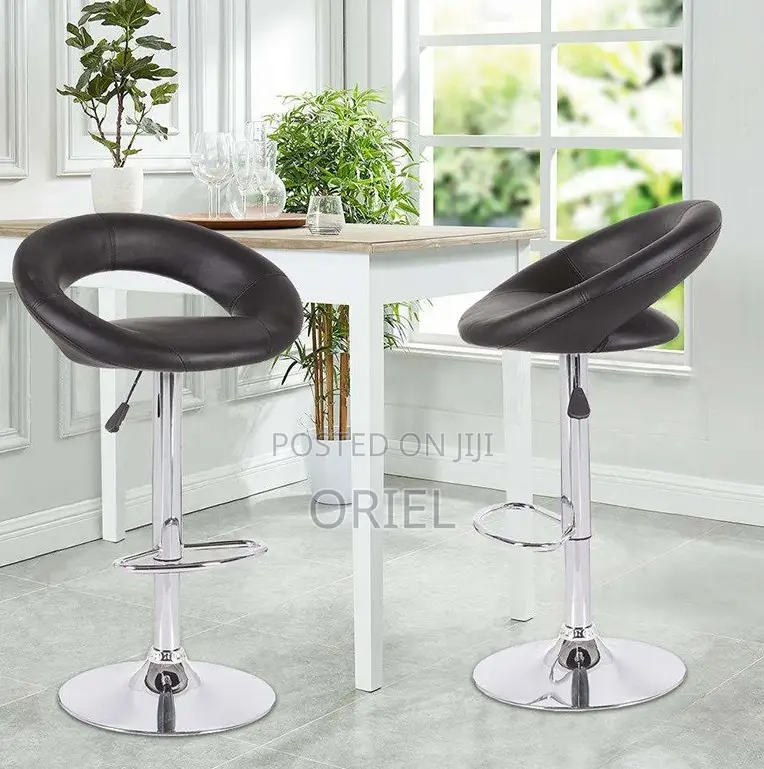 Home Chairs; Padded Leather Adjustable Counter Height Stool