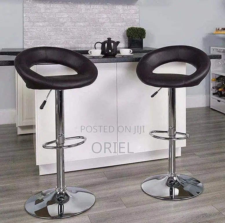Home Chairs; Padded Leather Adjustable Counter Height Stool