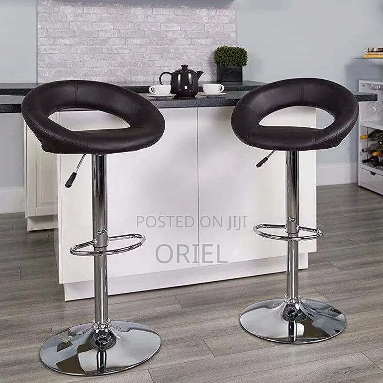 Home Chairs; Padded Leather Adjustable Counter Height Stool