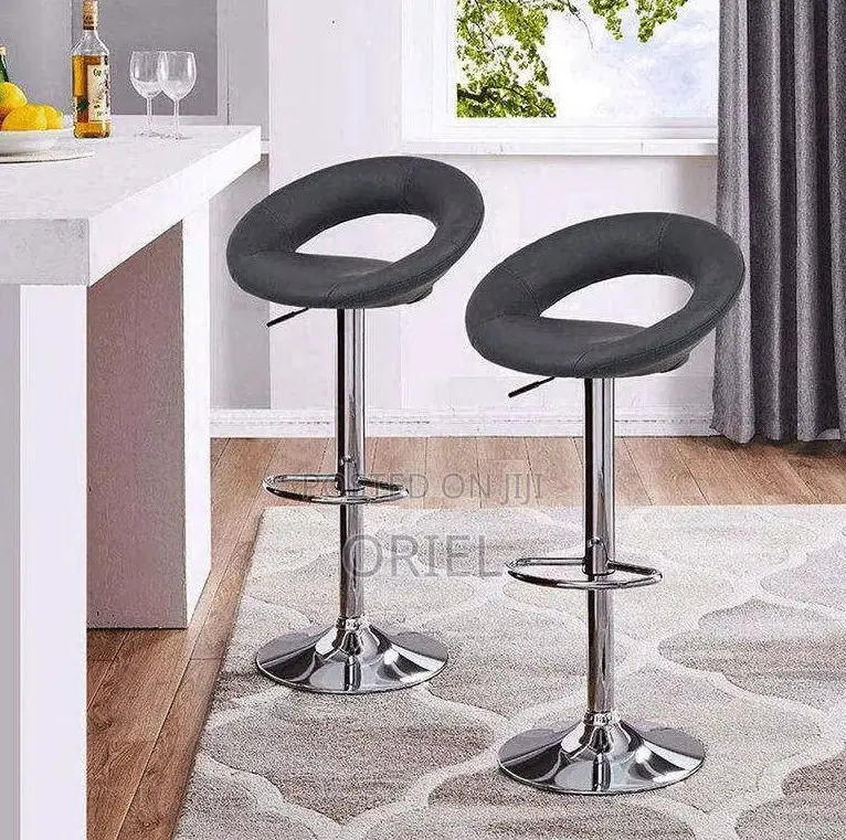 Home Chairs; Padded Leather Adjustable Counter Height Stool