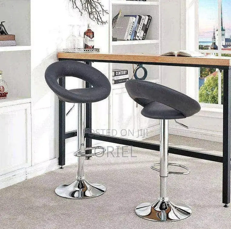 Home Chairs; Padded Leather Adjustable Counter Height Stool