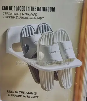 2 in 1 Adhesive Wall Mounted Folding Bathroom Slippers