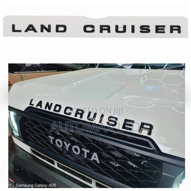 "Land Cruiser" Raised Bonnet Letters - main view