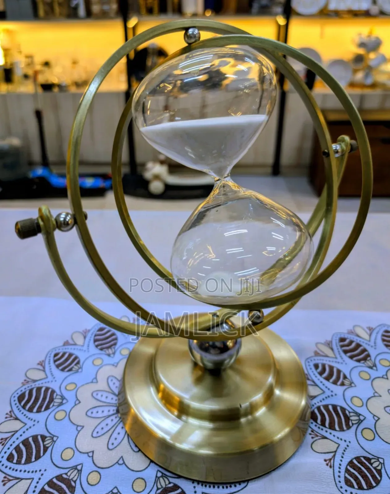 Hourglass Globe Timer Ornament - Hm