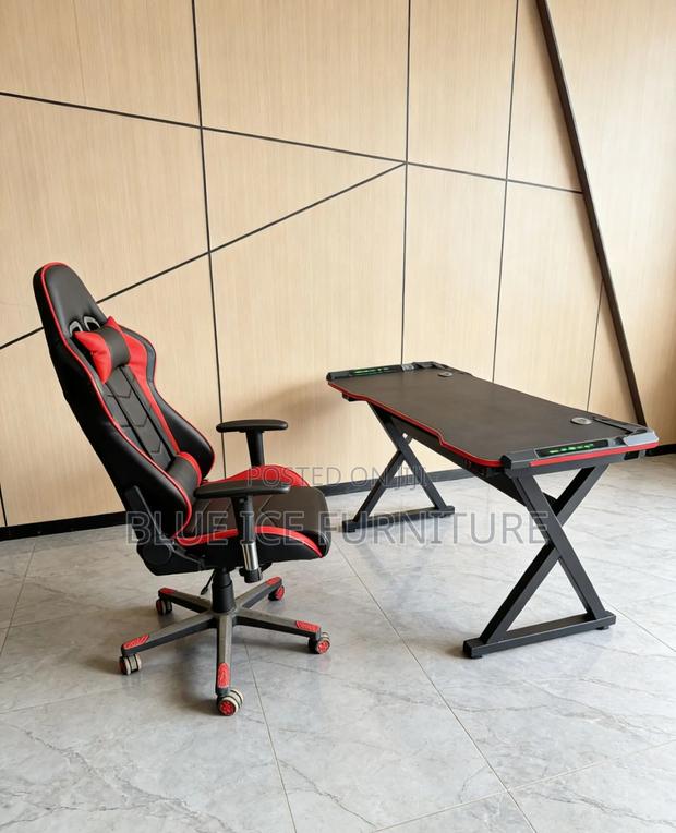 Executive Gaming Desk With Gaming Chair - main view