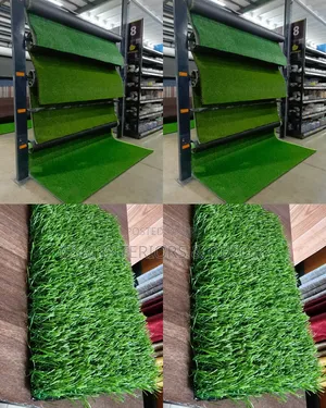 Artificial Green Grass Carpets on Display Mall