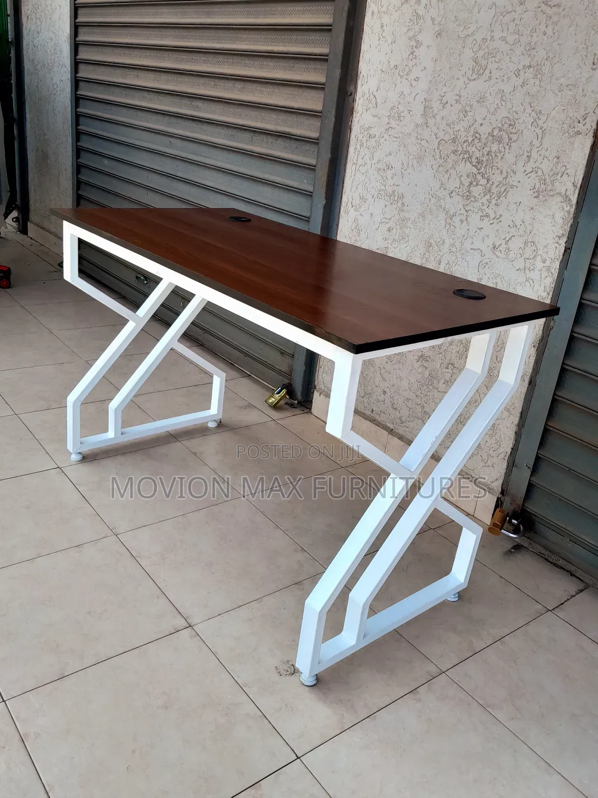 Dark Walnut New Metallic Table