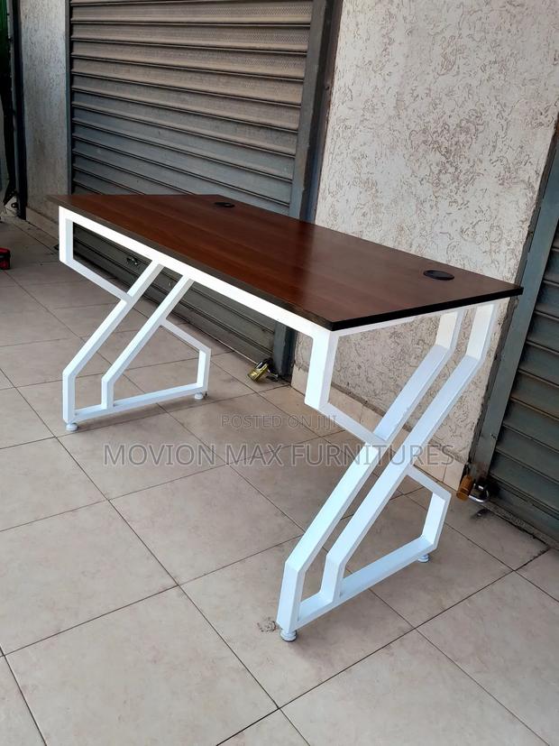 Dark Walnut New Metallic Table - main view