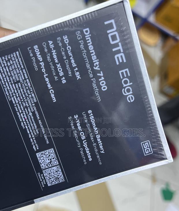 New Infinix Note Edge 256 GB Black - thumbnail 3