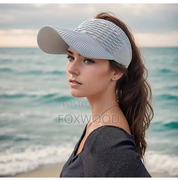 Women's Knitted Sun Visor Hat - thumbnail 4