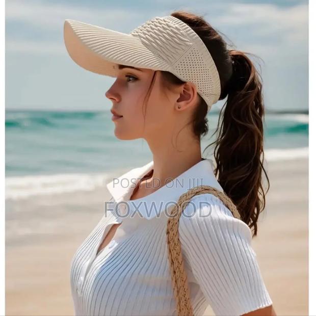 Women's Knitted Sun Visor Hat - thumbnail 5