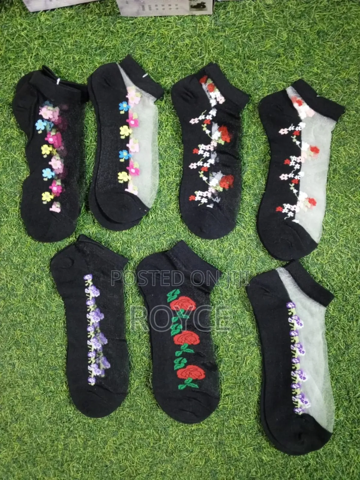 Fishnet Women Fashion Lace Socks- 2 Pairs