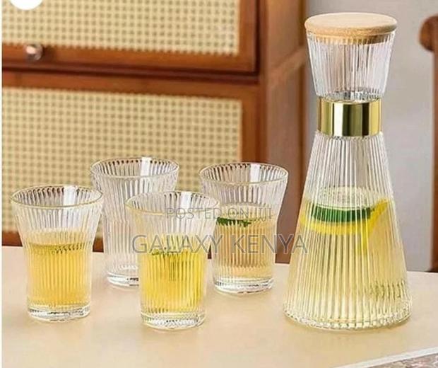 Glass Carafe With Glasses