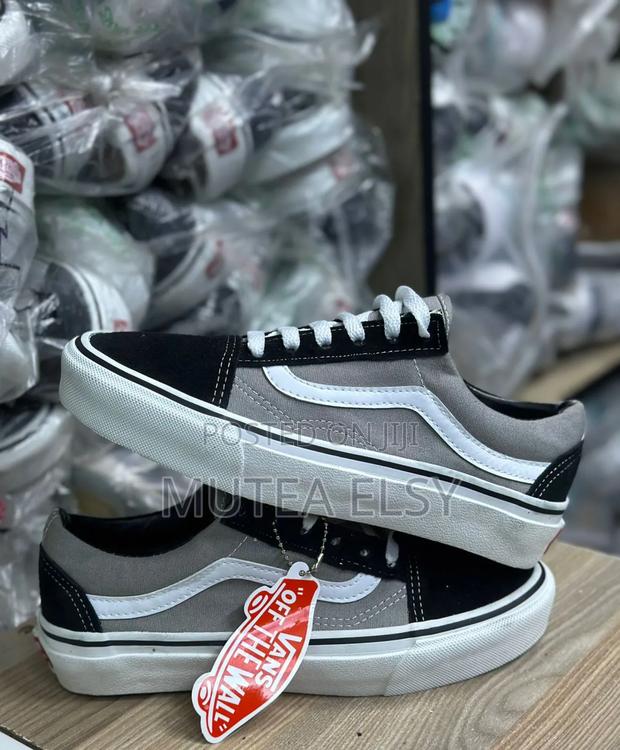 Black,Grey,White,Blue Red Double Sole Skater Vans - main view