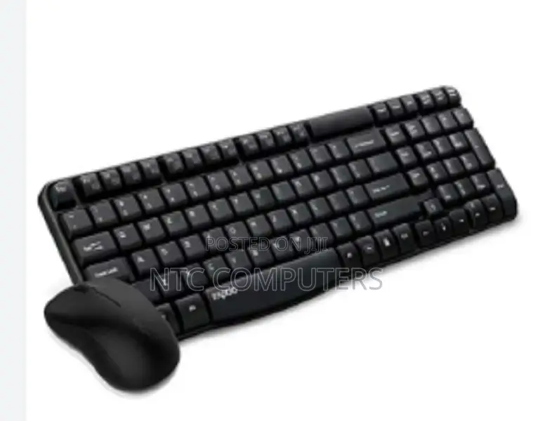 Rapoo Wireless Optical Mouse Keyboard, Black - X1810