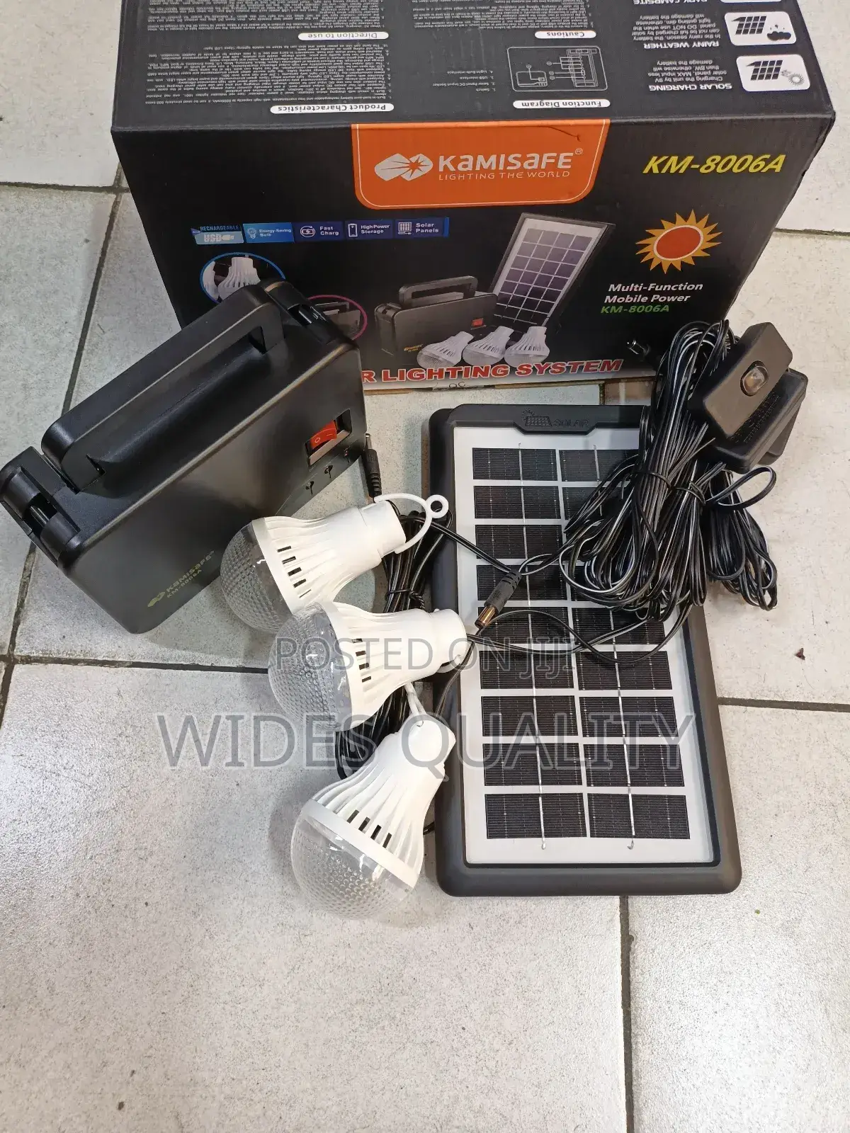 Portable Solar Light Component.Kamisafe Solar Lighting System.