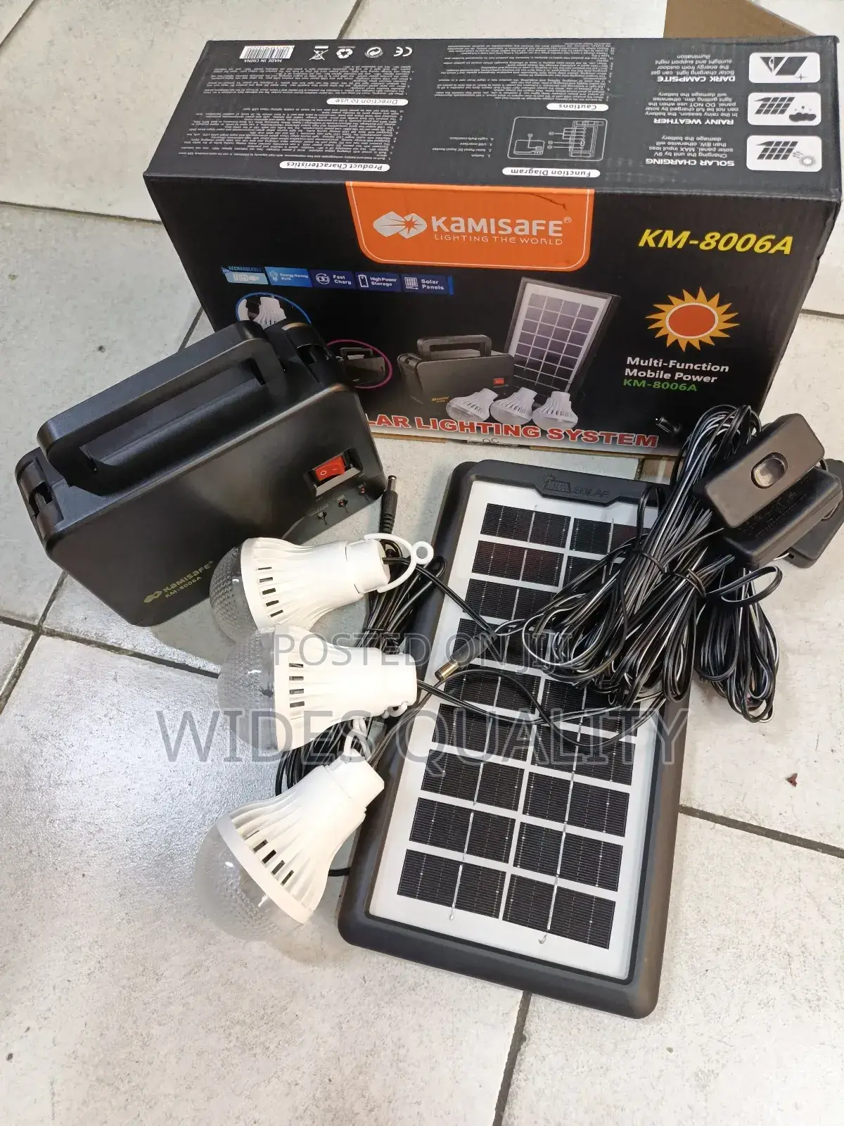 Portable Solar Light Component.Kamisafe Solar Lighting System.