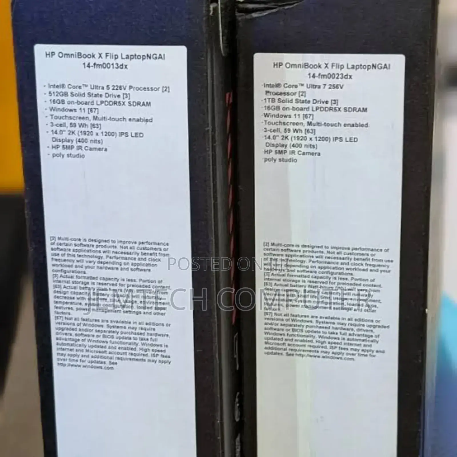 New Laptop HP OmniBook X Flip 14" 16GB Intel Core Ultra 7 SSD 1T