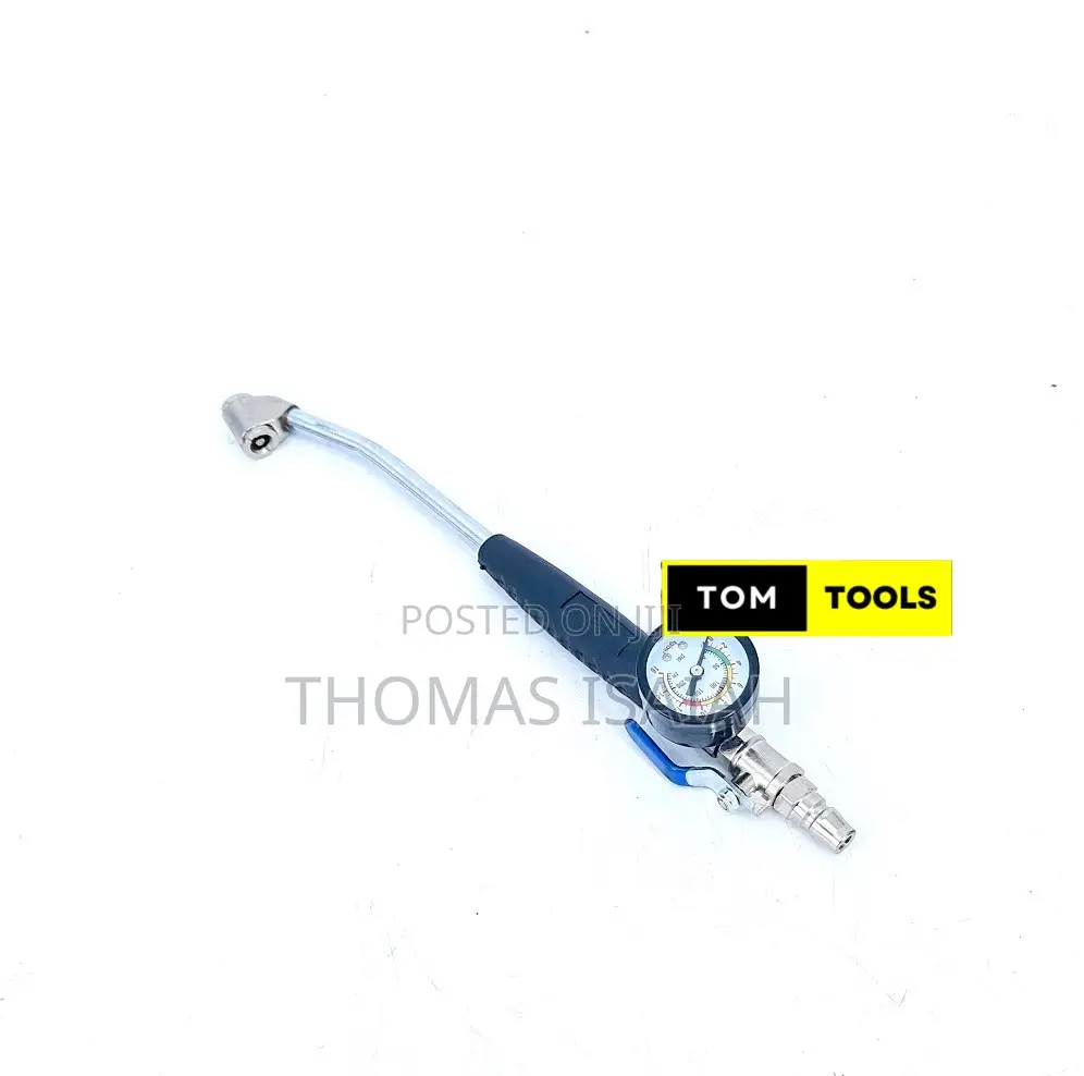 Dual Chuck Car Tire Air Chuck Inflator With Analogue Pressure Gauge