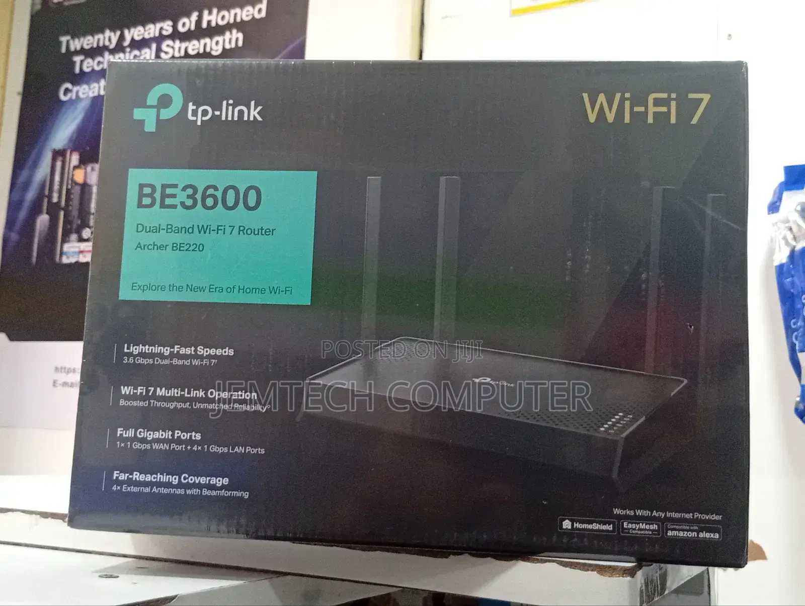 Tp-Link Be3600 Dual Band Gigabit Wi-Fi 7 Router - Tl-Archer Be220