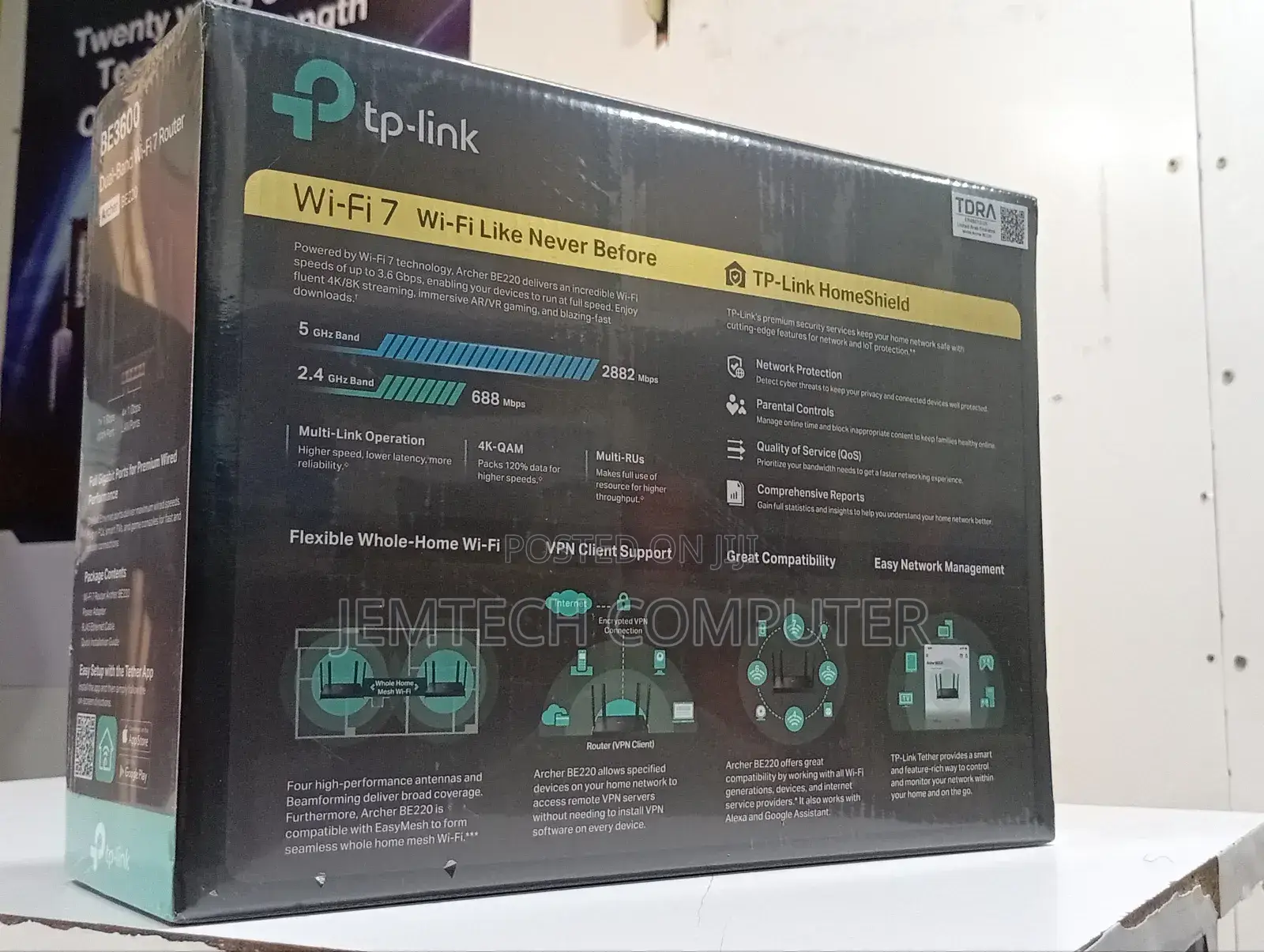 Tp-Link Be3600 Dual Band Gigabit Wi-Fi 7 Router - Tl-Archer Be220