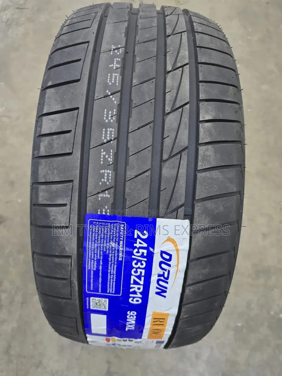 245 /35 R19 Durun Tyres (New Technology)