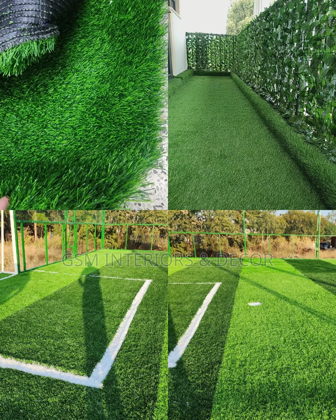 Lush Artificial Green Grass Carpets