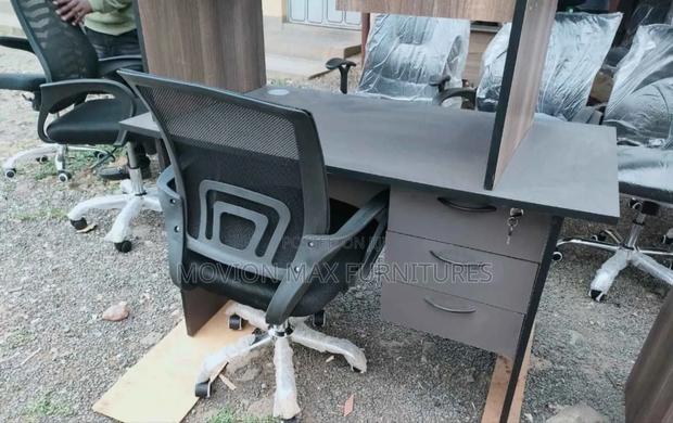 Furnitures Grey Office Table+Mesh Chair - main view