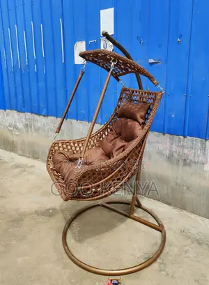 Home Chair;Egg Shaped Rattan Swing Chair With Cushions For Outdoor Use