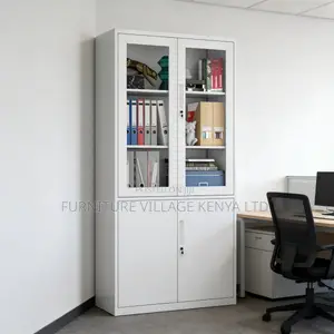 Office Cabinet; 2-door Metallic Filing Office Cabinet