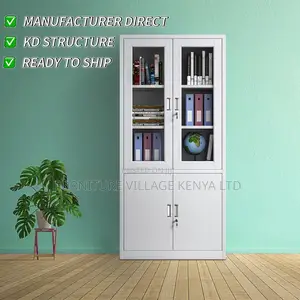Office Cabinet; 2-door Metallic Filing Office Cabinet