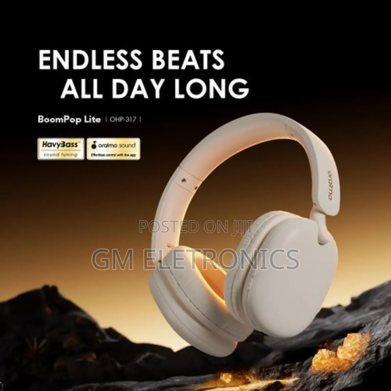 Original Boompop Lite Wireless Headphone Over-ear Spatial Audio-gold
