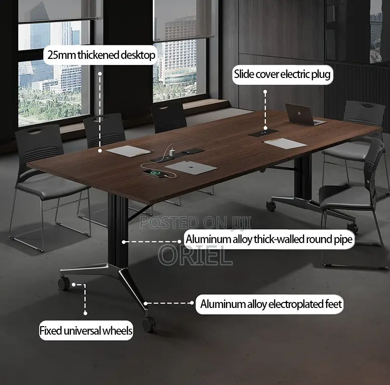 Boarroom Tables; Heavy-Duty 2400mm Fold-Away Boardroom Conference Desk