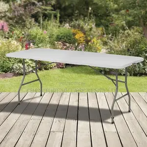 Foldable Table; Stylish White 120cm Folding Dining Table