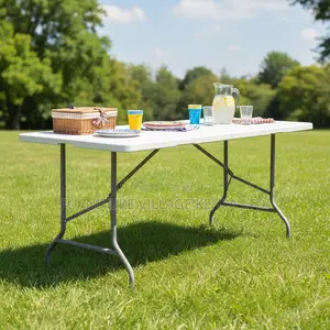 Foldable Table; Stylish White 120cm Folding Dining Table