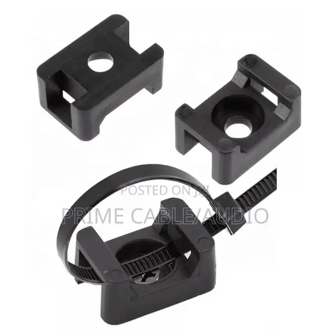 Strong Black Cable Tie Mount