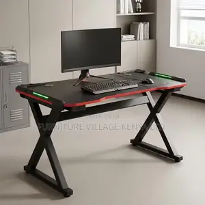 Office Desk; 120cm Gaming Desk With Light