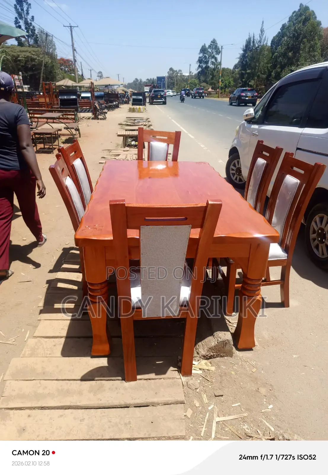 6 Seater Wooden Dining Set (Mahogany, Stylish and Sturdy)