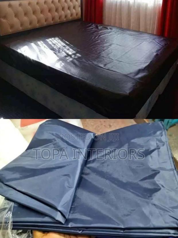 Dark Blue Nylon Full Cover Water Resistant Mackintosh Mattress Covers
