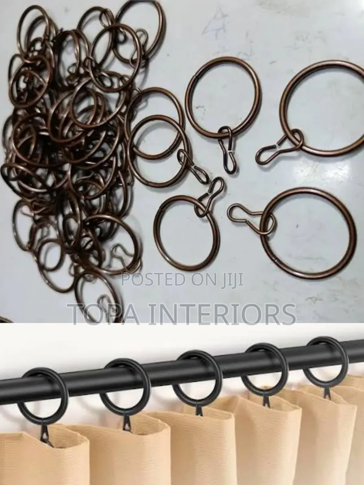 Quick Fix Drapery Curtain Pole Rings