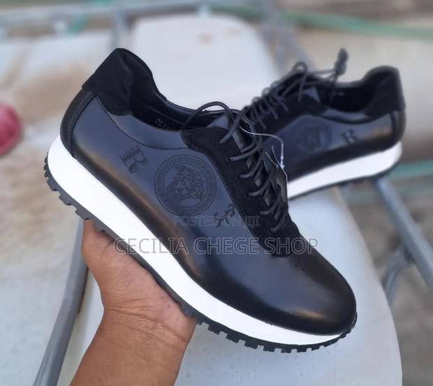 Versace Leather Sneakers - thumbnail 3