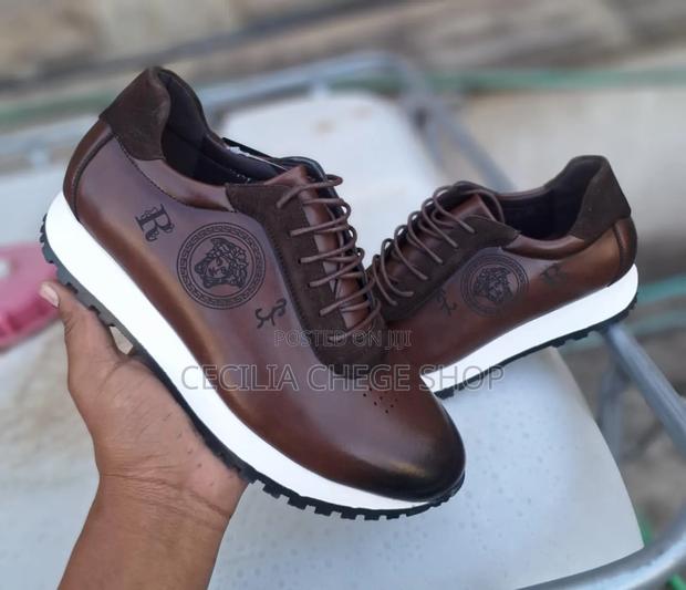 Versace Leather Sneakers - thumbnail 4